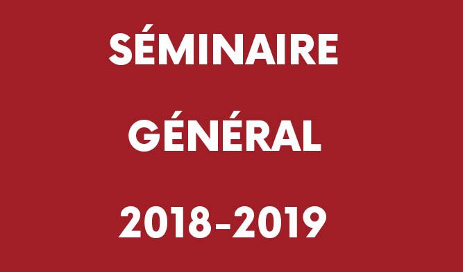 Programme du séminaire général 2018/2019